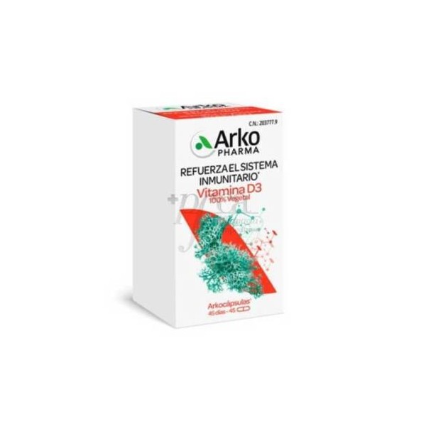 Arkocapsulas Vitamina D3 100% Vegetal 45 Caps